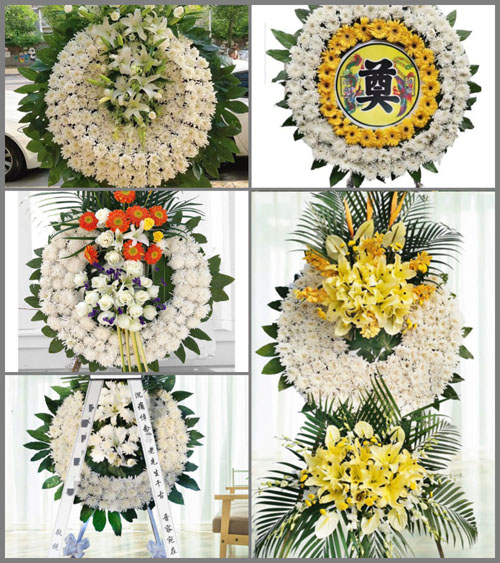 山东青岛莱西市水集街道白玉庄村花圈速递
